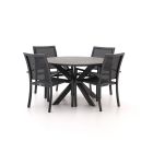 Bellagio Anzio/Fidenza ø126cm dining tuinset 5-delig stapelbaar