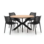 Forza Ripi/Fidenza ø149cm dining tuinset 5-delig stapelbaar