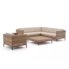 ROUGH-D hoek loungeset 5-delig 6-zits