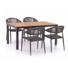Manifesto Belpasso/Fidenza 160cm dining tuinset 5-delig stapelbaar