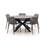 Forza Ripi/Fidenza ø149cm dining tuinset 6-delig stapelbaar