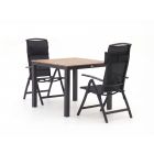 Forza Capri/Fidenza 90cm dining tuinset 3-delig verstelbaar