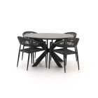 Manifesto Belpasso/Fidenza ø126cm dining tuinset 5-delig stapelbaar