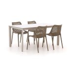 Forza Ripi/Sestino 160cm dining tuinset 5-delig stapelbaar