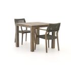 ROUGH-L Rope/ROUGH-S 90cm dining tuinset 3-delig stapelbaar
