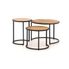 Forza Mosi bijzet tuintafelset 3-delig