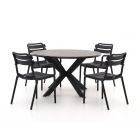 Forza Vico/Fidenza ø126cm dining tuinset 5-delig stapelbaar