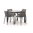 Forza Ripi/Sestino 90cm dining tuinset 5-delig stapelbaar