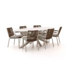 Bellagio Caronia/Furato ellips 240cm dining tuinset 7-delig stapelbaar
