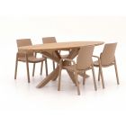 Hartman Flow/San Sebastian 200cm dining tuinset 5-delig stapelbaar