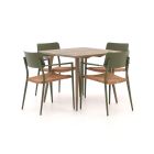 Bellagio Cino/ROUGH-K 90cm dining tuinset 5-delig stapelbaar
