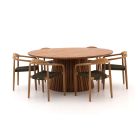 Bellagio Berbaro/Santa Severina ø180cm dining tuinset 7-delig stapelbaar