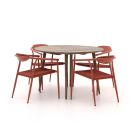 Manifesto Cavone/ROUGH-K ø 115cm dining tuinset 5-delig stapelbaar