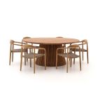 Bellagio Berbaro/Santa Severina ø180cm dining tuinset 7-delig stapelbaar