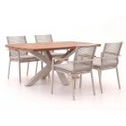 Bellagio Marudo/Induno Deens Ovaal 180cm dining tuinset 5-delig stapelbaar