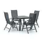 Bellagio Lugo/Fidenza 90cm dining tuinset 5-delig verstelbaar