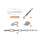 Shadow Comfort bevestigingsset t.b.v. schaduwdoek vierkant