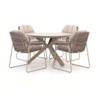 Tierra Outdoor Rivera/Orbital ø120cm dining tuinset 5-delig