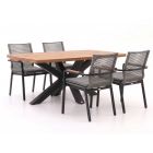 Bellagio Marudo/Induno Deens Ovaal 180cm dining tuinset 5-delig stapelbaar
