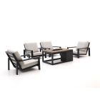 Bellagio Vezzano/Cosiraw stoel loungeset met vuurtafel 5-delig