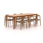 Bellagio Berbaro/Bruca 220cm dining tuinset 7-delig stapelbaar