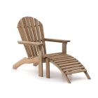 ROUGH-S Adirondack lounge tuinstoel met voetenbank