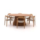 Bellagio Berbaro/Santa Severina ø180cm dining tuinset 7-delig stapelbaar