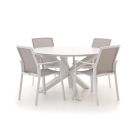 Bellagio Dranera/Lodola ø 130cm dining tuinset 5-delig stapelbaar