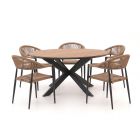 Manifesto Belpasso/Fidenza ø149cm dining tuinset 6-delig
