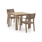 ROUGH-L Rope/ROUGH-S 90cm dining tuinset 3-delig stapelbaar