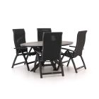Bellagio Fermo/Fidenza ovaal 180cm dining tuinset 5-delig verstelbaar