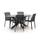 Bellagio Dranera/Fidenza ovaal 180cm dining tuinset 5-delig stapelbaar
