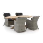 Intenso Milano/ROUGH-Y Ellips 200cm dining tuinset 5-delig