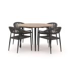 Manifesto Belpasso/Falcade ø 115cm dining tuinset 5-delig stapelbaar