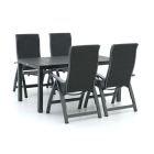 Bellagio Fermo/Fidenza 160cm dining tuinset 5-delig verstelbaar