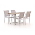 Bellagio Anzio/Canzo 120cm dining tuinset 5-delig stapelbaar inklapbaar