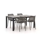 Forza Ripi/Fidenza 160cm dining tuinset 5-delig stapelbaar