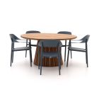 Bellagio Valli/Santa Severina ø150cm dining tuinset 6-delig stapelbaar