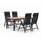 Bellagio Avio/Fidenza 160cm dining tuinset 5-delig verstelbaar