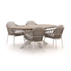 Il Tempo Cetona/ROUGH-Y Ellips 200cm dining tuinset 5-delig stapelbaar