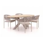 Bellagio Panaro/ROUGH-Y Ellips 200cm dining tuinset 5-delig stapelbaar