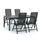 R&S Design Capri/Fidenza 183cm dining tuinset 5-delig verstelbaar