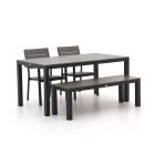 Bellagio Fidenza 160cm dining tuinset met bank 4-delig stapelbaar