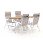 Bellagio Lugo/Fidenza ovaal 180cm dining tuinset 5-delig verstelbaar