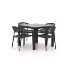Manifesto Belpasso/Fidenza 90cm dining tuinset 5-delig stapelbaar