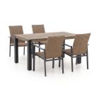 Manifesto Villongo/ROUGH-S 160cm dining tuinset 5-delig stapelbaar