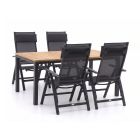Bellagio Avenza/Linosa 180cm dining tuinset 5-delig verstelbaar