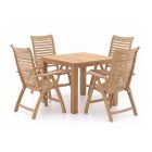 Sunyard Corby/Buxton 90cm dining tuinset 5-delig verstelbaar