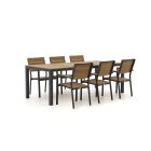 Bellagio Fidenza 220cm diningset 7-delig stapelbaar