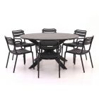 Forza Vico/Fidenza ø149cm dining tuinset 7-delig stapelbaar